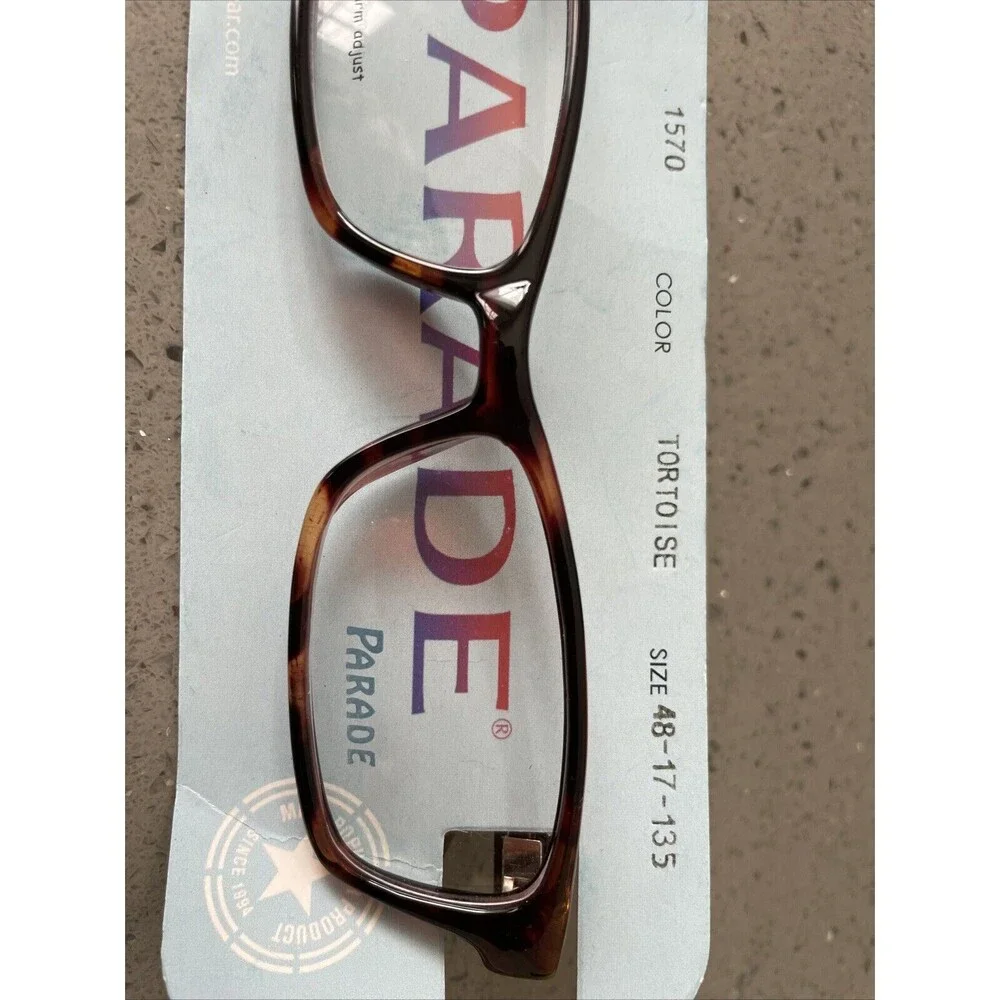 Parade Eyewear 1570 TORTOISE 48-17-135 Plastic Full Rim Eyeglasses Frame J360